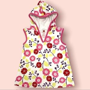 Tea Collection Hooded Floral Tunic Top 12 18